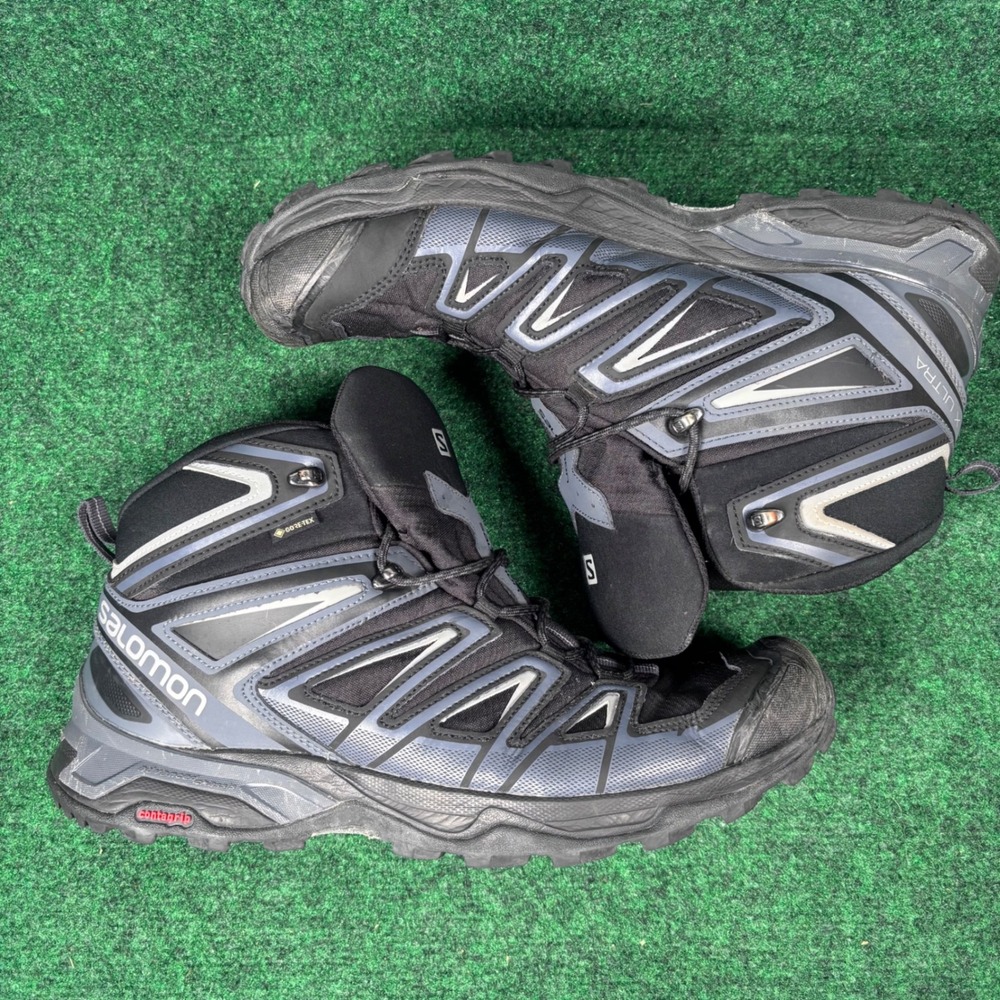 Salomon X Ultra 3 Mid GTX Mens Hiking Boots Black Magnet 398674 Size 13 US
